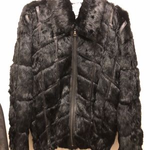 Knowles & Carter Genuine Fur & Leather Coat